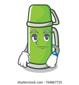 Waiting thermos character cartoon style
