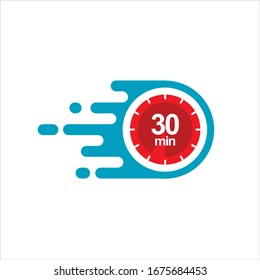 Waiting time concept icon vector illustration.  Time to work. Time is over the symbol