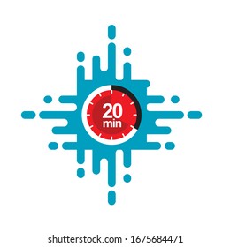 Waiting time concept icon vector illustration.  Time to work. Time is over the symbol