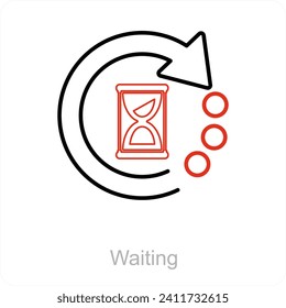 Waiting and time icon concept