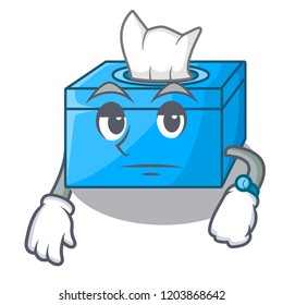 Waiting tissue box isolated on the mascot