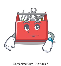 Waiting tool box character cartoon