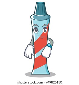 Waiting toothpaste character cartoon style
