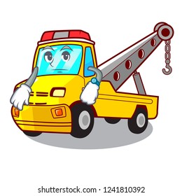 Waiting tow truck for vehicle branding character