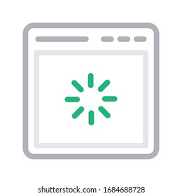 waiting vector color line icon 
