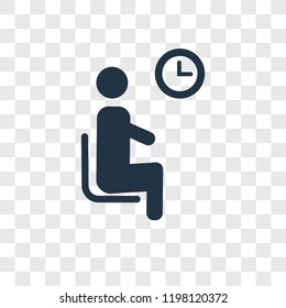 Waiting vector icon isolated on transparent background, Waiting transparency logo concept