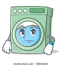 Waiting washing machine character cartoon