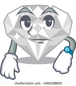 Waiting white diamond in the character  