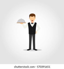 Waitress Character Design Vector