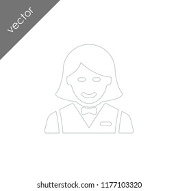 waitress icon - illustration