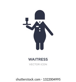 waitress icon on white background. Simple element illustration from Alcohol concept. waitress sign icon symbol design.