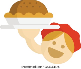 Waitress Icon, Symbol Or Logo