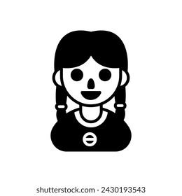 Waitress icon in vector. Logotype
