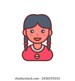 Waitress icon in vector. Logotype
