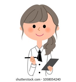 Waitress illustration to listen to orders