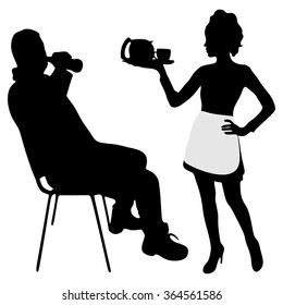 2,830 Waitress silhouette Images, Stock Photos & Vectors | Shutterstock