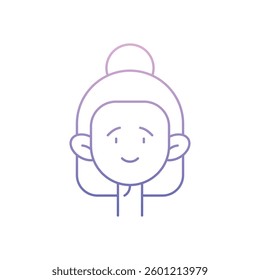 Waitress Vector icon stock illustration
