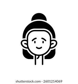 Waitress Vector icon stock illustration
