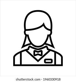 Waitress vector icon symbol design