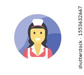 Waitress Vector Illustration . Hotel and Services flat icon style.
