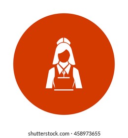 waitress woman icon