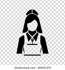 waitress woman icon