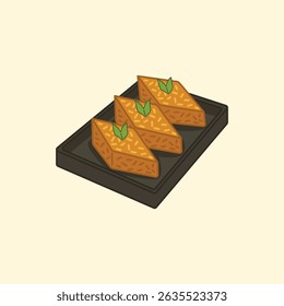 Wajik is an Indonesian sweet sticky rice cake flavored with palm sugar.