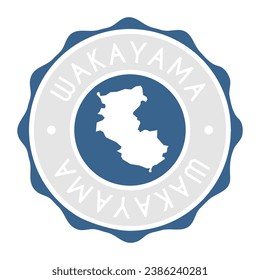 Wakayama, Japan Badge Map Vector Seal Vector Sign. National Symbol Country Stamp Design Icon Label. 