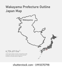 Wakayama Prefecture Outline Japan Map