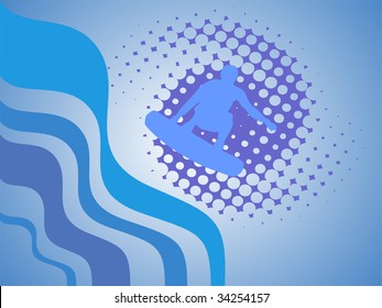 wake boarder - vector
