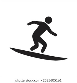 Icono de Wake Boarding. Vector y glifo