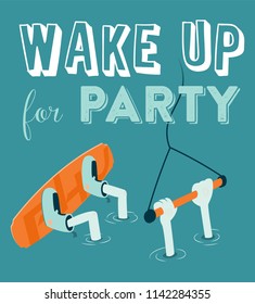 Wake Boarding Party Poster