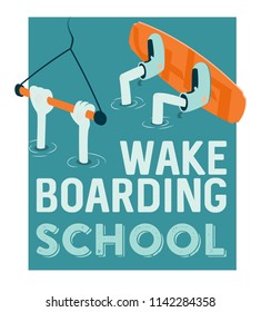 Wake boarding pschool poster