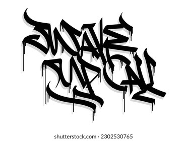 WAKE UP CALL graffiti tag style