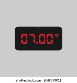 Wake clock alarm desk black red logo icon