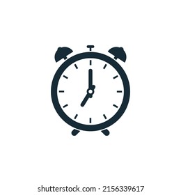 Wake Up Clock or Alarm Clock Icon Design Template Elements
