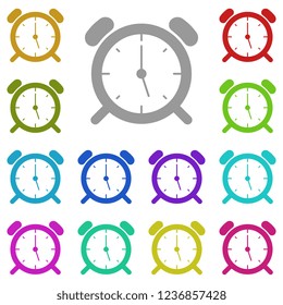 Wake Up Clock Logo Templateicon in multi color. Simple glyph vector of web set for UI and UX, website or mobile application