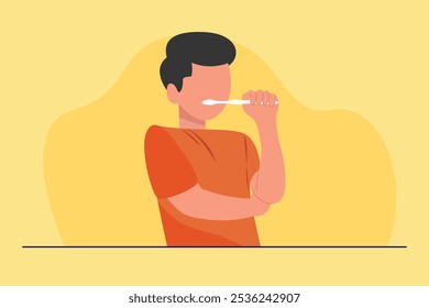 Wake Up concept. Colored flat vector illustration isolated.