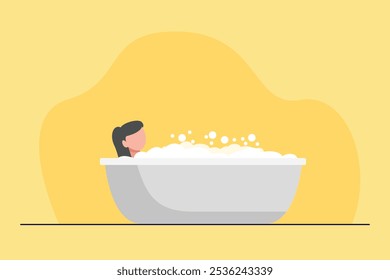 Wake Up concept. Colored flat vector illustration isolated.