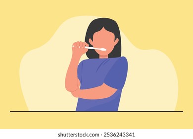 Wake Up concept. Colored flat vector illustration isolated.