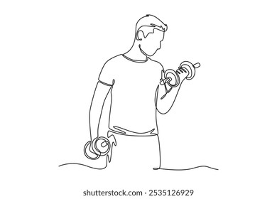 Wake Up concept. Single line draw design vector graphic illustration.