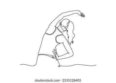 Wake Up concept. Single line draw design vector graphic illustration.