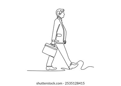 Wake Up concept. Single line draw design vector graphic illustration.