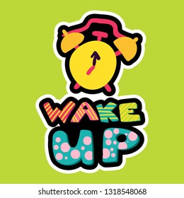Wake up dash line sticker
