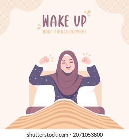 wake up early illustration background