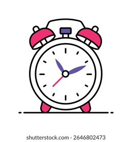 Wake Up Early Vector Filled outline illustration style icon. EPS 10 file