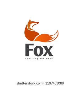 Stand Fox Extracted Look Logo Stock Vector (Royalty Free) 1109740832