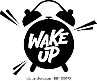 Wake up hand drawn vector lettering. Motivational phrase. Isolated on white background. Design element for t-shirt, textile, bag, card, print, sticker, poster, cover, flyer.