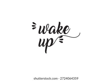 despertar mão escrevendo lettering ícone de texto no fundo branco.