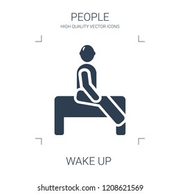 wake up icon. high quality filled wake up icon on white background. from people collection flat trendy vector wake up symbol. use for web and mobile